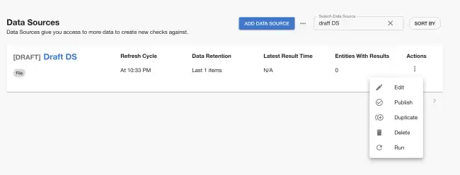 Data Source Publish