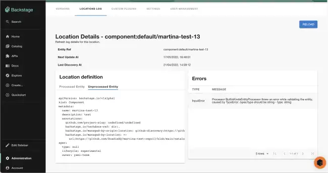 locations log BuiltinKindsEntityProcessor