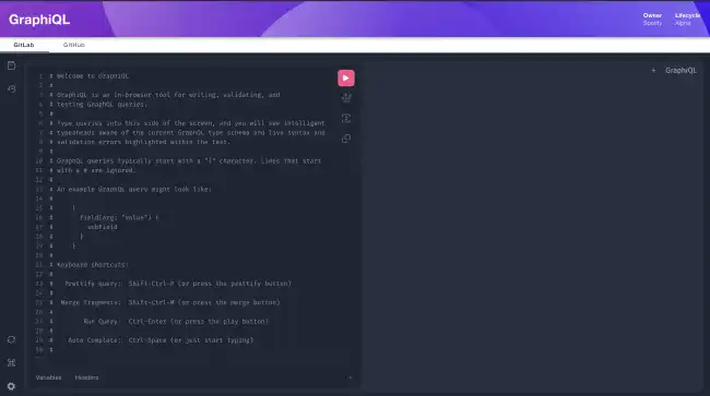 GraphiQL UI